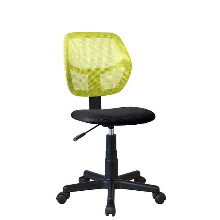 KONDELA Kancelárska stolička Mesh - zelená / čierna